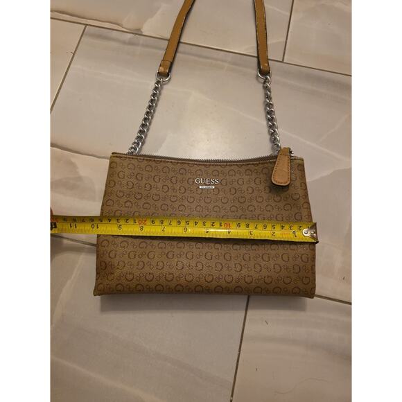 Guess Los Angeles Brown 10 x 7 Handbag Tote 23" Leather Strap - Picture 6 of 16